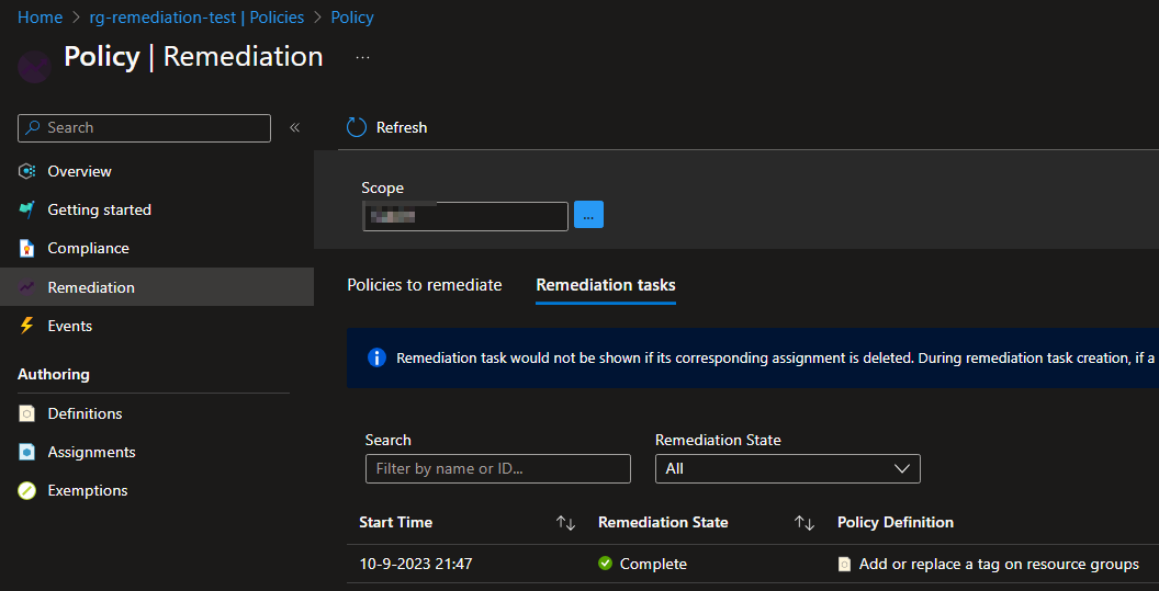 completed remediation